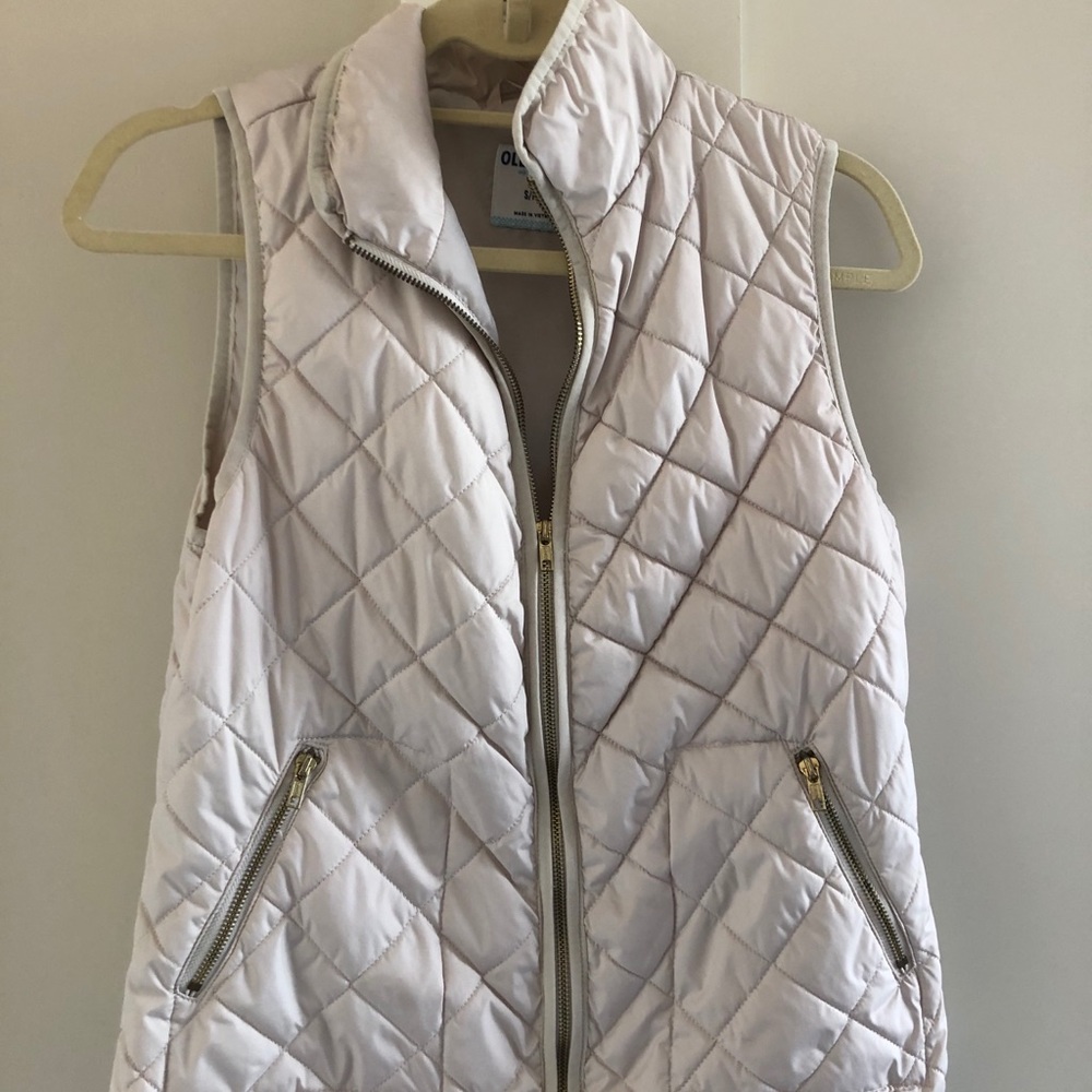 Old Navy Cream Puffer Vest